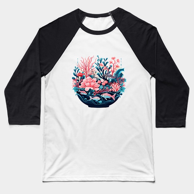 Oceanic Aquarium Baseball T-Shirt by aphian